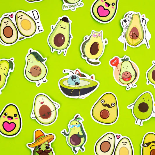 Avocado Stickers 3 stuks