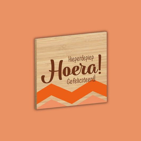 Onderzetter Hoera!